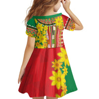 Ethiopian New Year Kid Short Sleeve Dress Enkutatash Adey Abeba Flower Art - Wonder Print Shop