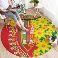 Ethiopian New Year Round Carpet Enkutatash Adey Abeba Flower Art