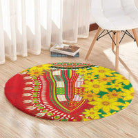 Ethiopian New Year Round Carpet Enkutatash Adey Abeba Flower Art