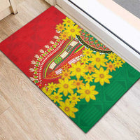 Ethiopian New Year Rubber Doormat Enkutatash Adey Abeba Flower Art - Wonder Print Shop