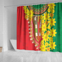 Ethiopian New Year Shower Curtain Enkutatash Adey Abeba Flower Art