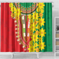 Ethiopian New Year Shower Curtain Enkutatash Adey Abeba Flower Art