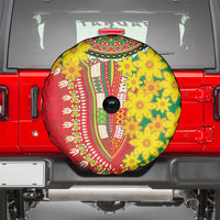 Ethiopian New Year Spare Tire Cover Enkutatash Adey Abeba Flower Art - Wonder Print Shop