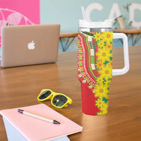 Ethiopian New Year Tumbler With Handle Enkutatash Adey Abeba Flower Art - Wonder Print Shop