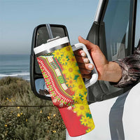 Ethiopian New Year Tumbler With Handle Enkutatash Adey Abeba Flower Art - Wonder Print Shop