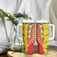 Ethiopian New Year Tumbler With Handle Enkutatash Adey Abeba Flower Art - Wonder Print Shop