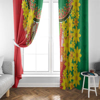 Ethiopian New Year Window Curtain Enkutatash Adey Abeba Flower Art - Wonder Print Shop