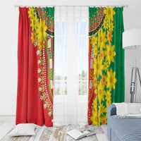 Ethiopian New Year Window Curtain Enkutatash Adey Abeba Flower Art - Wonder Print Shop