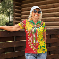 Ethiopian New Year Women Polo Shirt Enkutatash Adey Abeba Flower Art - Wonder Print Shop