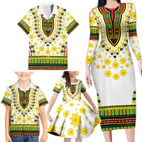 Enkutatash Dashiki and Adey Abeba Family Matching Long Sleeve Bodycon Dress and Hawaiian Shirt LT9 - Wonder Print Shop