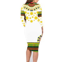 Enkutatash Dashiki and Adey Abeba Family Matching Long Sleeve Bodycon Dress and Hawaiian Shirt LT9 - Wonder Print Shop