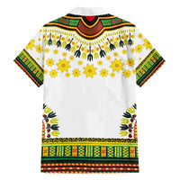 Enkutatash Dashiki and Adey Abeba Family Matching Off The Shoulder Long Sleeve Dress and Hawaiian Shirt - Wonder Print Shop