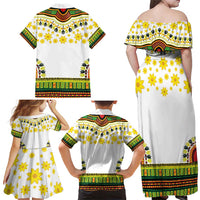 Enkutatash Dashiki and Adey Abeba Family Matching Off Shoulder Maxi Dress and Hawaiian Shirt LT9 - Wonder Print Shop