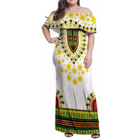 Enkutatash Dashiki and Adey Abeba Family Matching Off Shoulder Maxi Dress and Hawaiian Shirt LT9 - Wonder Print Shop