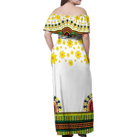 Enkutatash Dashiki and Adey Abeba Family Matching Off Shoulder Maxi Dress and Hawaiian Shirt LT9 - Wonder Print Shop