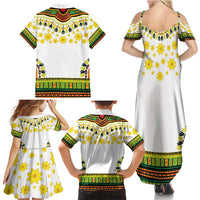 Enkutatash Dashiki and Adey Abeba Family Matching Summer Maxi Dress and Hawaiian Shirt - Wonder Print Shop