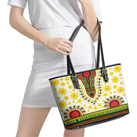 Enkutatash Dashiki and Adey Abeba Leather Tote Bag - Wonder Print Shop