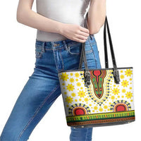 Enkutatash Dashiki and Adey Abeba Leather Tote Bag - Wonder Print Shop