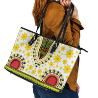 Enkutatash Dashiki and Adey Abeba Leather Tote Bag - Wonder Print Shop