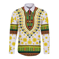 Enkutatash Dashiki and Adey Abeba Long Sleeve Button Shirt - Wonder Print Shop