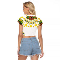 Enkutatash Dashiki and Adey Abeba Raglan Cropped T Shirt - Wonder Print Shop