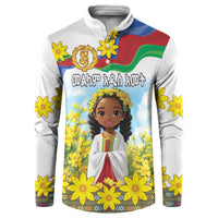 Happy Enkutatash Eritrea Personalized Button Sweatshirt Beautiful Girl Adey Abeba Flower LT9 - Wonder Print Shop