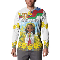 Happy Enkutatash Eritrea Personalized Button Sweatshirt Beautiful Girl Adey Abeba Flower LT9 - Wonder Print Shop