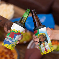 Happy Enkutatash Eritrea Personalized 4 in 1 Can Cooler Tumbler Beautiful Girl Adey Abeba Flower LT9 - Wonder Print Shop