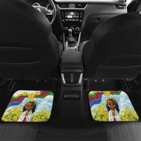 Happy Enkutatash Eritrea Personalized Car Mats Beautiful Girl Adey Abeba Flower LT9 - Wonder Print Shop