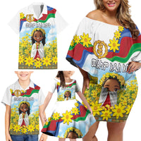 Happy Enkutatash Eritrea Personalized Family Matching Off Shoulder Short Dress and Hawaiian Shirt Beautiful Girl Adey Abeba Flower LT9 - Wonder Print Shop