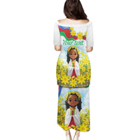 Happy Enkutatash Eritrea Personalized Family Matching Puletasi and Hawaiian Shirt Beautiful Girl Adey Abeba Flower - Wonder Print Shop