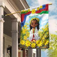 Happy Enkutatash Eritrea Personalized Garden Flag Beautiful Girl Adey Abeba Flower - Wonder Print Shop