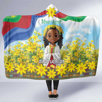 Happy Enkutatash Eritrea Personalized Hooded Blanket Beautiful Girl Adey Abeba Flower