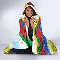 Happy Enkutatash Eritrea Personalized Hooded Blanket Beautiful Girl Adey Abeba Flower