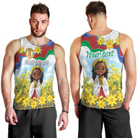 Happy Enkutatash Eritrea Personalized Men Tank Top Beautiful Girl Adey Abeba Flower - Wonder Print Shop