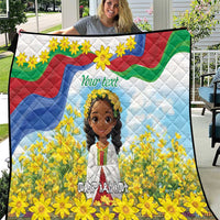 Happy Enkutatash Eritrea Personalized Quilt Beautiful Girl Adey Abeba Flower - Wonder Print Shop