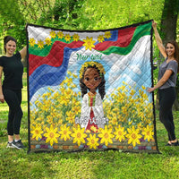 Happy Enkutatash Eritrea Personalized Quilt Beautiful Girl Adey Abeba Flower - Wonder Print Shop