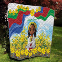 Happy Enkutatash Eritrea Personalized Quilt Beautiful Girl Adey Abeba Flower - Wonder Print Shop