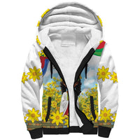Happy Enkutatash Eritrea Personalized Sherpa Hoodie Beautiful Girl Adey Abeba Flower - Wonder Print Shop