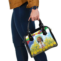 Happy Enkutatash Eritrea Personalized Shoulder Handbag Beautiful Girl Adey Abeba Flower