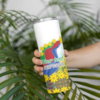 Happy Enkutatash Eritrea Personalized Skinny Tumbler Beautiful Girl Adey Abeba Flower - Wonder Print Shop