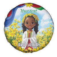 Happy Enkutatash Eritrea Personalized Spare Tire Cover Beautiful Girl Adey Abeba Flower - Wonder Print Shop