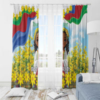 Happy Enkutatash Eritrea Personalized Window Curtain Beautiful Girl Adey Abeba Flower - Wonder Print Shop