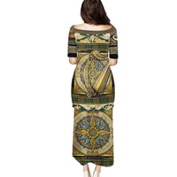 Ireland Shamrock Family Matching Puletasi Dress and Hawaiian Shirt Celtic Knot Traditional Irish Symbol - Wonder Print Shop