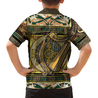 Ireland Shamrock Family Matching Short Sleeve Bodycon Dress and Hawaiian Shirt Celtic Knot Traditional Irish Symbol - Wonder Print Shop