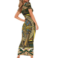 Ireland Shamrock Family Matching Short Sleeve Bodycon Dress and Hawaiian Shirt Celtic Knot Traditional Irish Symbol - Wonder Print Shop
