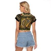 Ireland Shamrock Raglan Cropped T Shirt Celtic Knot Traditional Irish Symbol - Wonder Print Shop