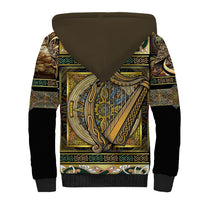 Ireland Shamrock Sherpa Hoodie Celtic Knot Traditional Irish Symbol - Wonder Print Shop
