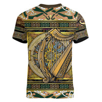 Ireland Shamrock Women V Neck T Shirt Celtic Knot Traditional Irish Symbol - Wonder Print Shop