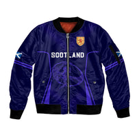 Scotland Rugby Sleeve Zip Bomber Jacket Scottish Thistle World Cup 2023 - Wonder Print Shop